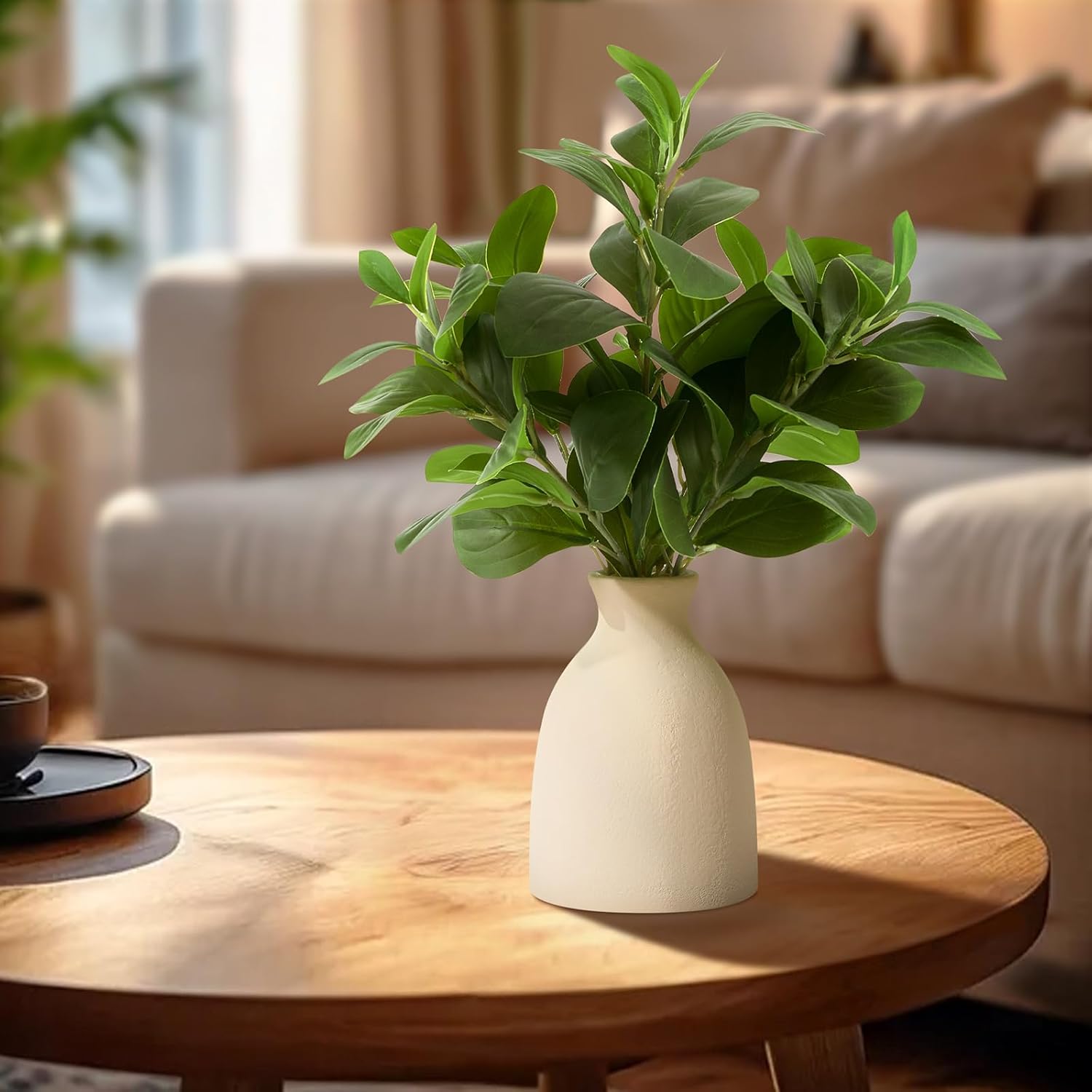 Artificial Eucalyptus Stems Potted Plant Indoor Fake Plants