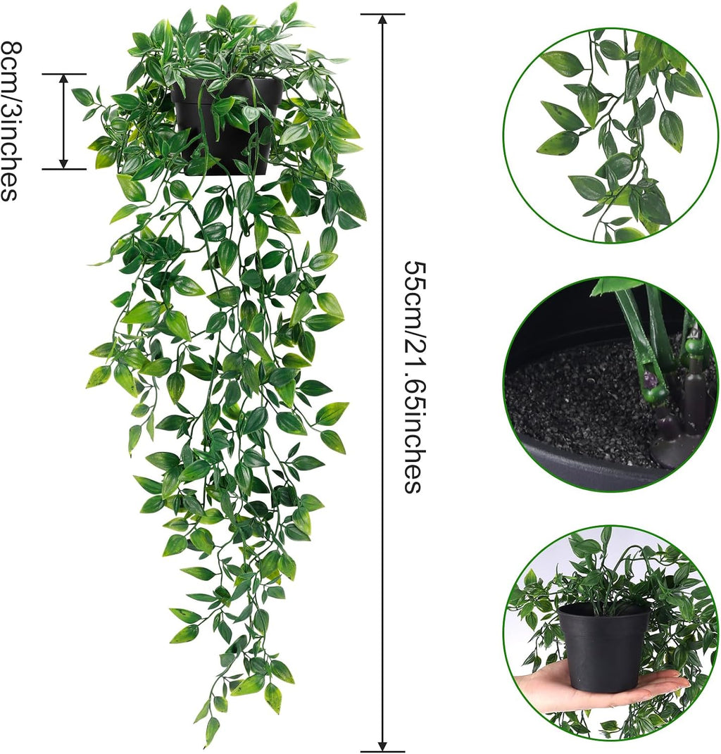 Fake Hanging Plants, Artificial Small Potted Plants