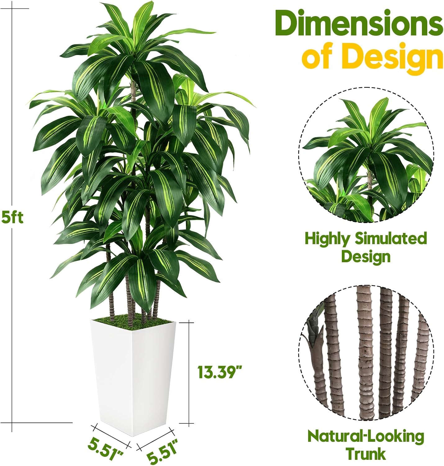 Artificial Dracaena Tree Indoor