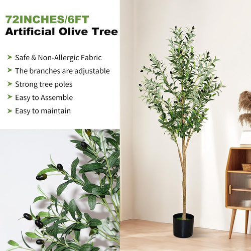 6ft Faux Olive Tree, Artificial Olive Tree Indoor
