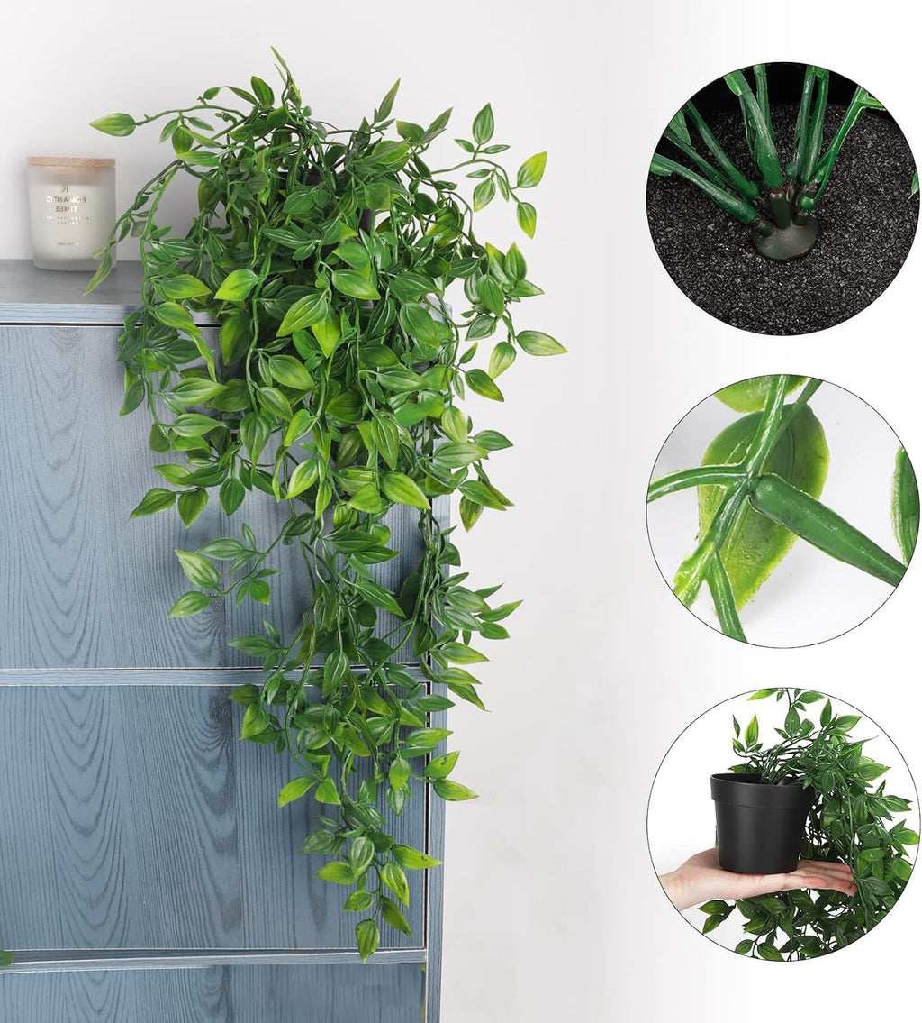 Fake Hanging Plants, Artificial Small Potted Plants